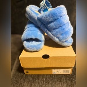 Pre owned Ugg fluff slides great condition size 8